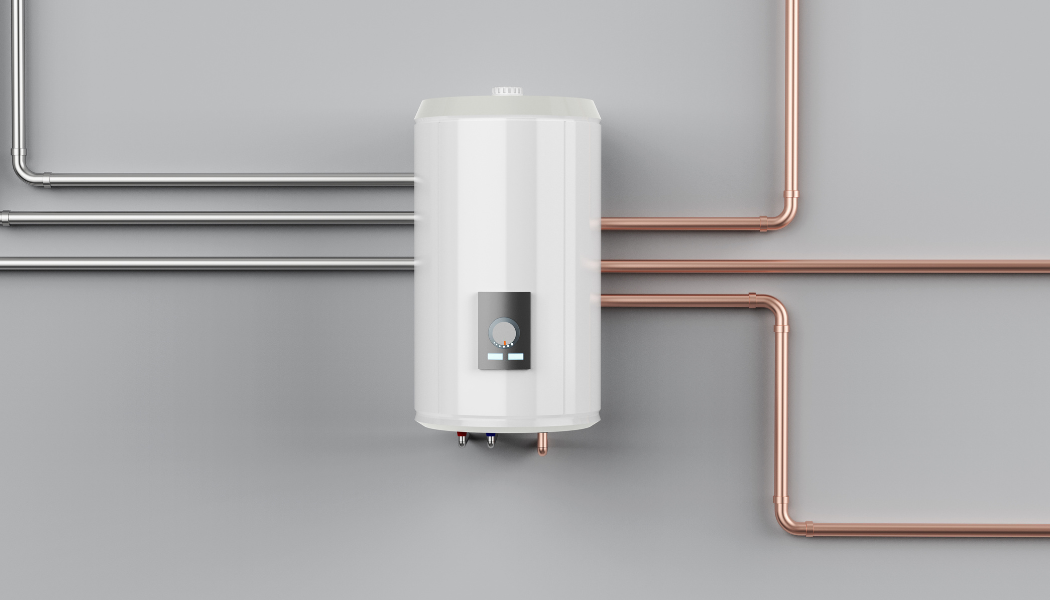 chaudiere au centre d'un mur